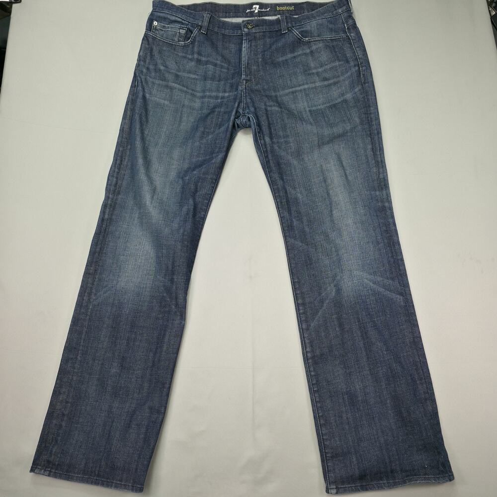 7 For All Mankind Bootcut Jeans Mens 41x33 Blue Stretch Comfort Classic Denim